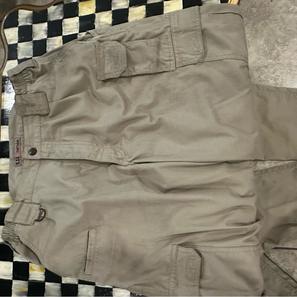 5.11 PANTS TACTICAL KHAKI COTTON CANVAS (2)Pant SET 34x32 - Picture 6 of 7